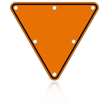 Custom Triangle Shape Solar Flashing LED Sign